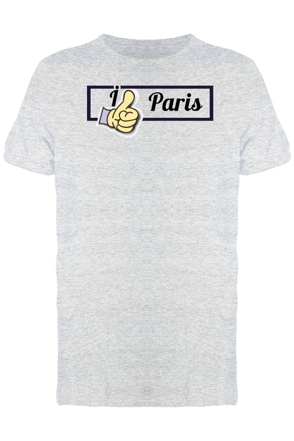 I Like Paris Thumbs Up Tee Men's -Image by Shutterstock