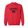 thumbnail image 1 of I Like Pig Butts And I Cannot Lie Crewneck Sweatshirt, 1 of 3
