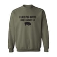 thumbnail image 1 of I Like Pig Butts And I Cannot Lie Crewneck Sweatshirt, 1 of 3