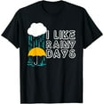 thumbnail image 1 of I Like Rainy Days Rain Cloud Raindrops T-Shirt, 1 of 3