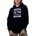 thumbnail image 1 of I Like Romantic Walks to the Makeup Counter, Beauty Themed Merch Gift for Makeup Artist or Lovers, Cosmetologists & Beauticians, Navy Blue Hooded Sweatshirt or Hoodie, X-Large, 1 of 5