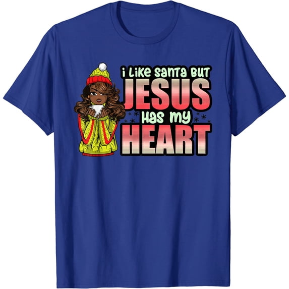 I Like Santa But Jesus Has My Heart Black Woman Sip Cocoa