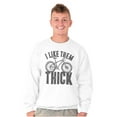 thumbnail image 1 of I Like Them Thick Fat Tires Cyclist Unisex Plus Fleece Graphic Sweatshirt Brisco Brands 5X, 1 of 5