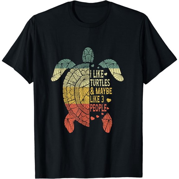 I Like Turtles And Maybe Like 3 People Lover vintage Funny T-Shirt