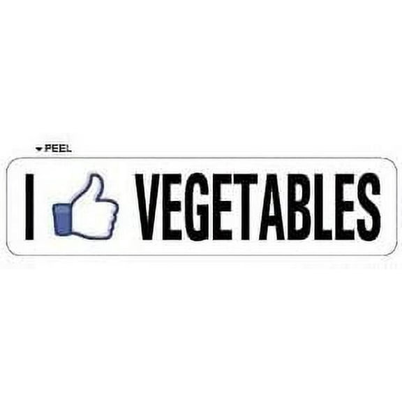 I Like VEGETABLES - Window Door Wall Bumper Sticker - Apply to any surface