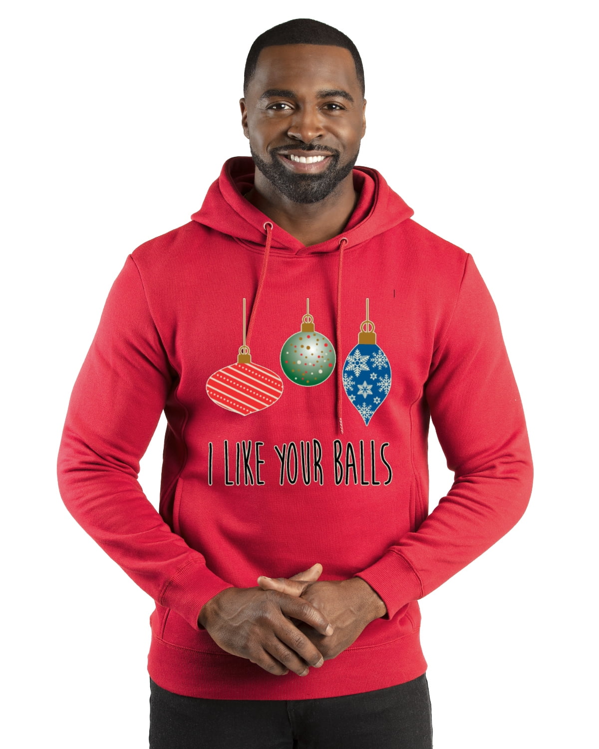 Jolly Santa Suit Winter Candy Cane Ugly Christmas Sweater Premium Graphic Hoodie Sweatshirt Red Small Walmart