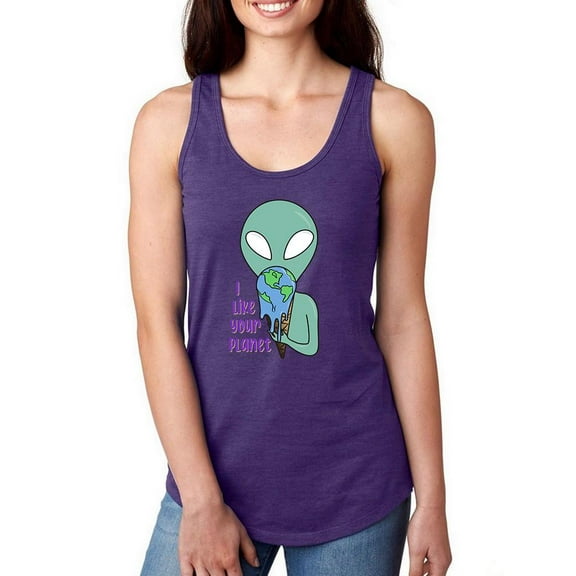 I Like Your Planet Racerback Tank Women -Smartprints Designs, Female x-Small