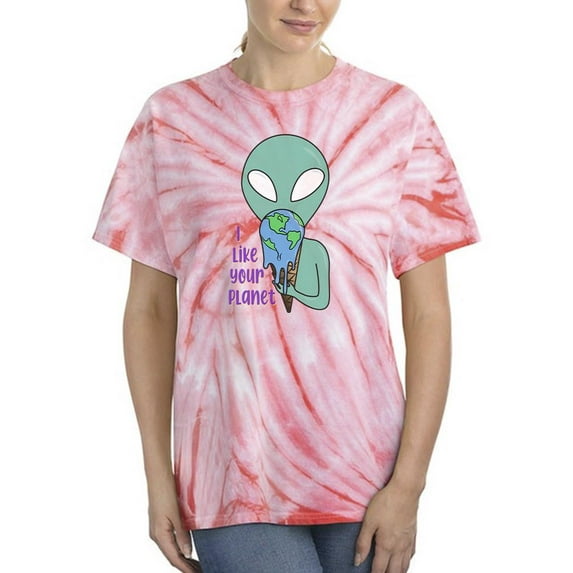 I Like Your Planet Tie Dye Cyclone Women -Smartprints Designs, Female x-Large
