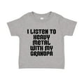 thumbnail image 1 of I Listen To Heavy Metal With My Grandpa Toddler T-Shirt 2T Athletic Heather, 1 of 3
