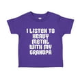 thumbnail image 1 of I Listen To Heavy Metal With My Grandpa Toddler T-Shirt 2T Purple, 1 of 3