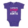 thumbnail image 1 of I Listen To K-Pop With My Auntie Baby Bodysuit One Piece 24 mo Purple, 1 of 3