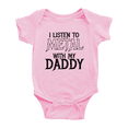 thumbnail image 1 of I Listen to Metal with My Daddy Funny Baby Romper Bodysuits 0-24M, 1 of 5