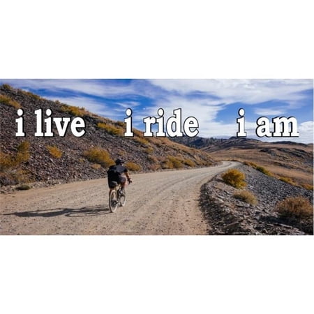 I Live I Ride I Am Photo License Plate