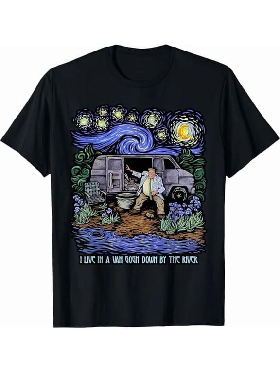 I Live In A Gogh Down By The River Unisex S-5XL T-Shirt