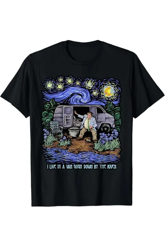 I Live In A Gogh Down By The River Unisex T-Shirt