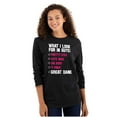 thumbnail image 1 of I Look For In Guys Great Dane Lover Women's Long Sleeve T Shirt Brisco Brands X, 1 of 6