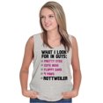 thumbnail image 1 of I Look For In Guys Rottweiler Lover Tank Top Tee Shirt Women Brisco Brands S, 1 of 6