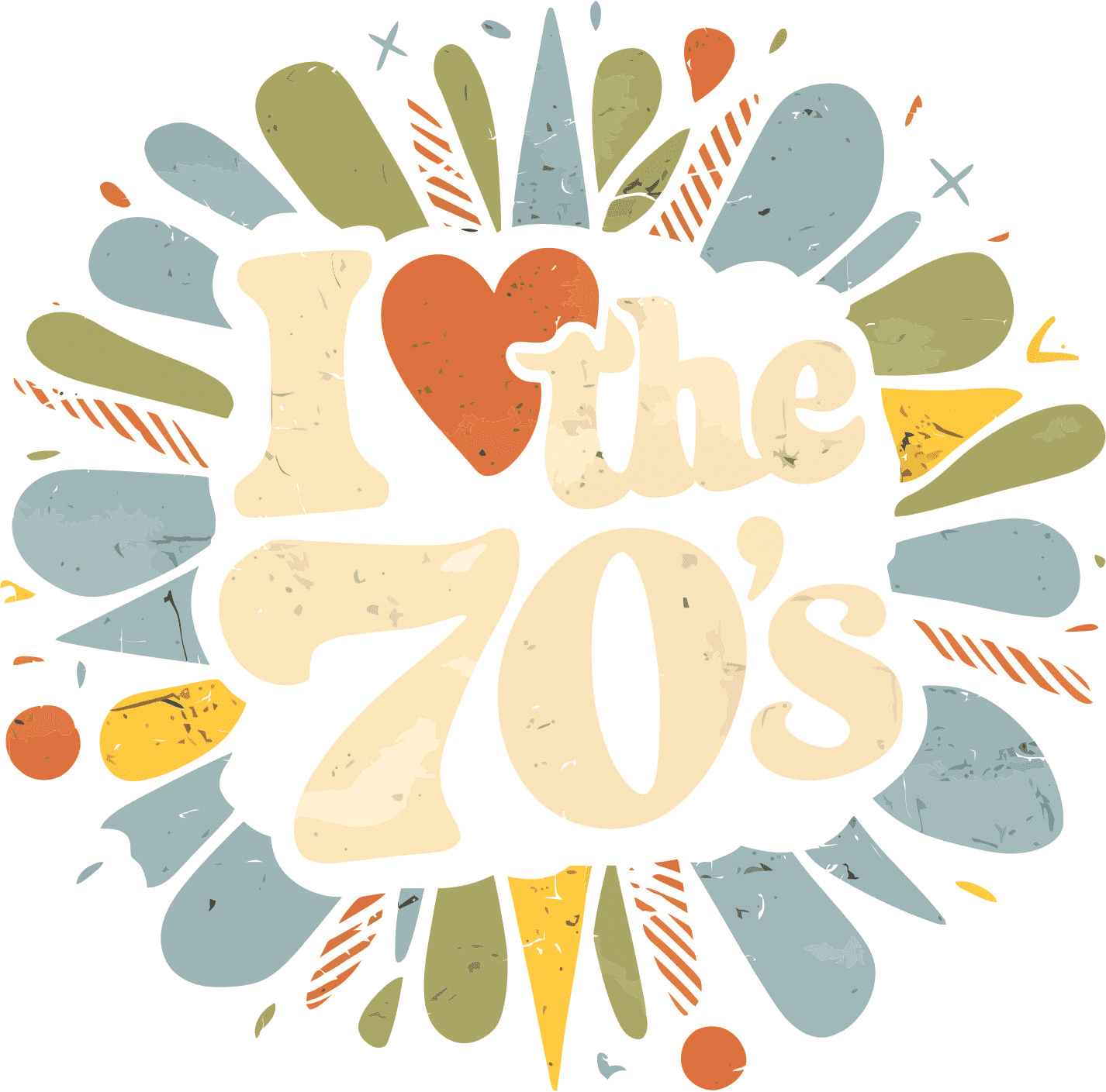 I Love the 70s Heart Retro Boho Hippie Decor for Living Room Wall Art  Sticker Outdoor Adventure Quotes Designs Vinyl Stickers For Home House  Walls Rooms Windows Bedroom Decoration Size (20x20 inch) -, image size:1426x1409