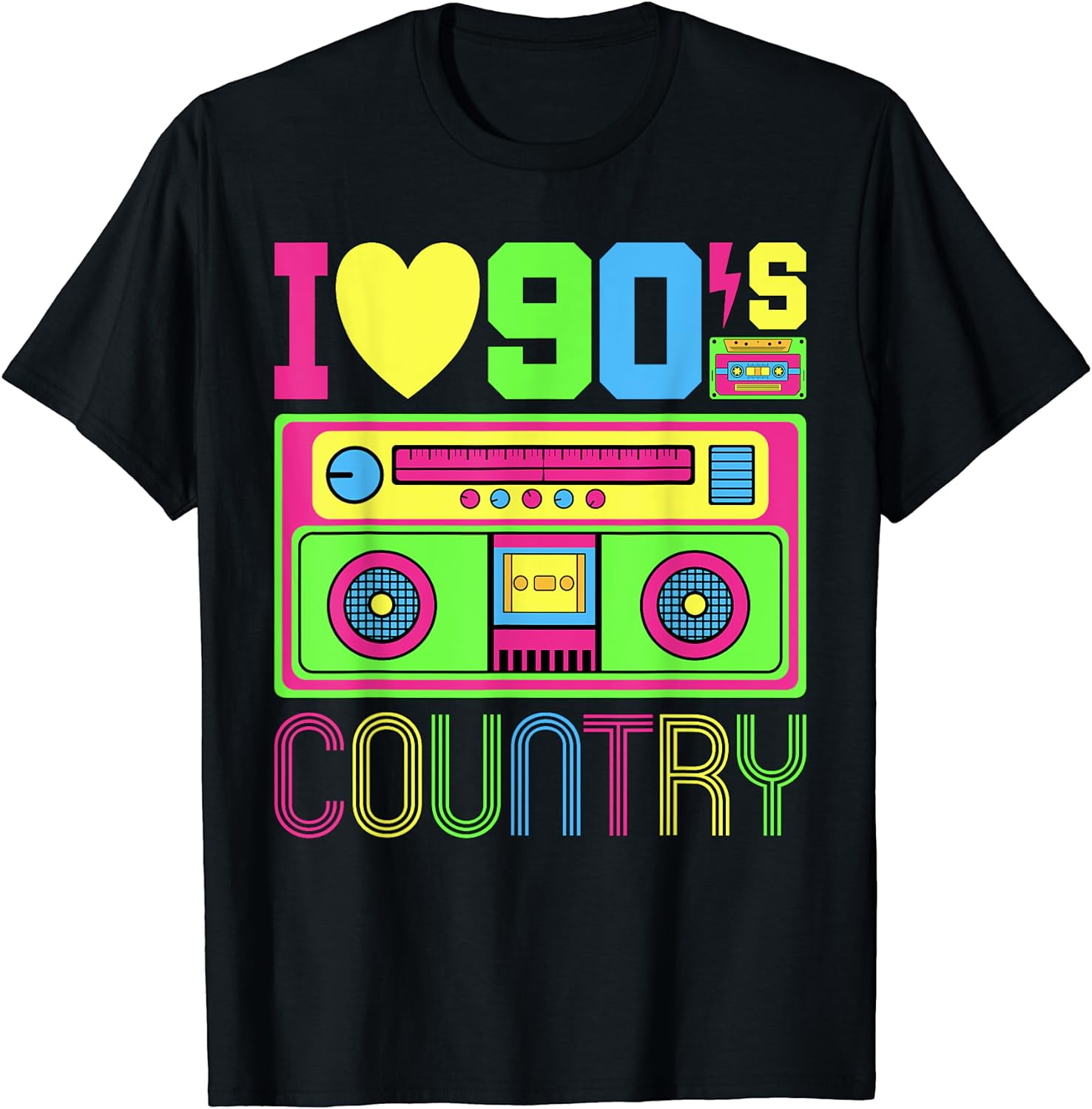 Retro I Love The 90s Boombox Playing Music Tshirt Retro I Love The 90s Boombox Playing Music Tshirt