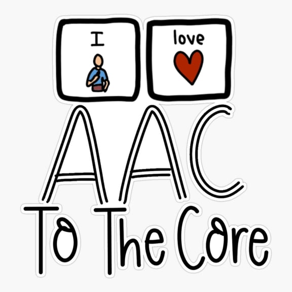 I Love AAC Communication Support Sticker