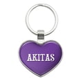 thumbnail image 1 of I Love Akitas Heart Metal Key Chain, 1 of 1