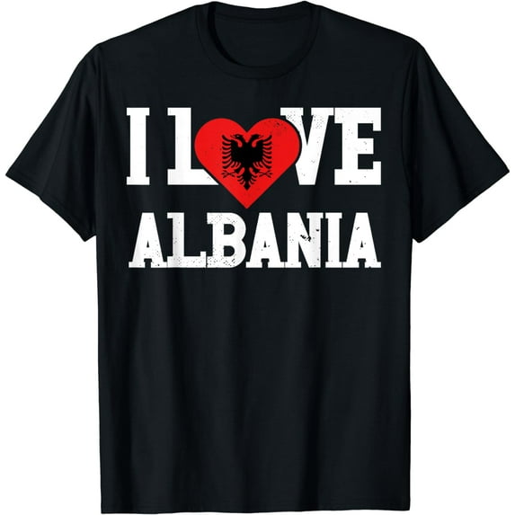I Love Albania Flag Patriotic Throwback, Souvenir T-Shirt mens t hirt men,black,women,misfits,journey ,boys