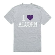 I Love Alcorn State University Braves T-Shirt Heather Grey Small