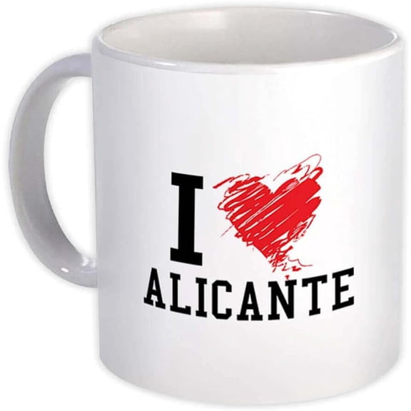 I Love Alicante : Gift Mug Spain Tropical Beach Travel Souvenir - White