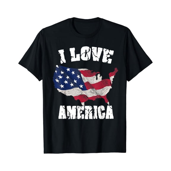 I Love America USA 4th of July Gift T-Shirt