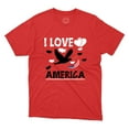 thumbnail image 1 of I Love America With USA Flag Shirt Patriotic Gift Election Printed Unisex Shirt, 1 of 4