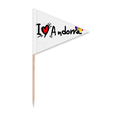 thumbnail image 1 of I Love Andorra Word Flag Love Heart Illustration Toothpick Triangle Cupcake Toppers Flag, 1 of 3