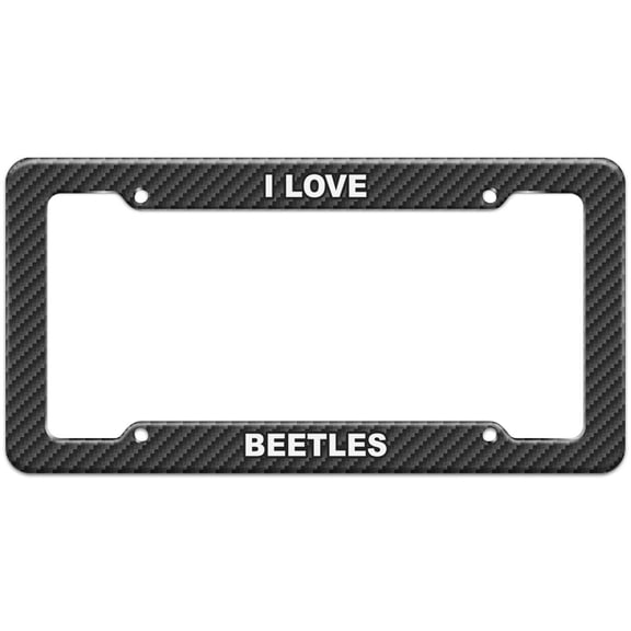 I Love Animals - Beetles - Plastic License Plate Frame
