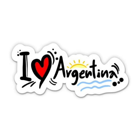 I Love Argentina - 12" Vinyl Sticker Waterproof Decal