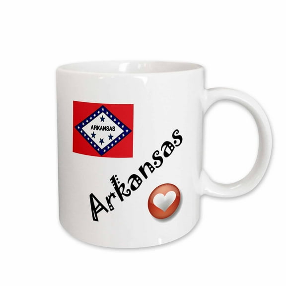 3drose, I Love Arkansas, 11oz Mug