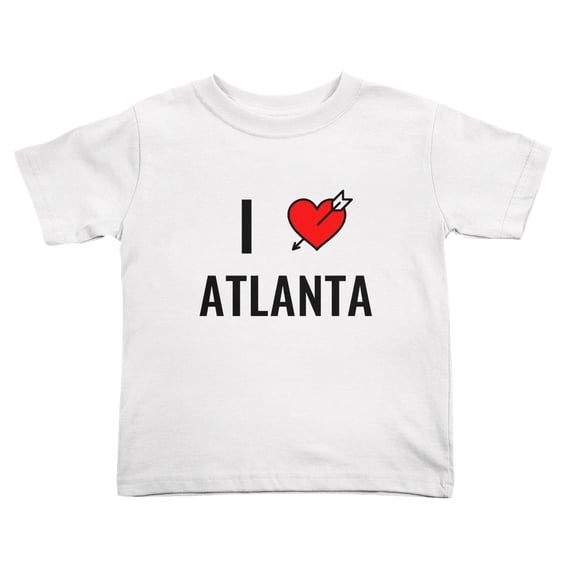 I Love Atlanta Funny Toddler T-Shirts for Boys Girls (White, Youth M)