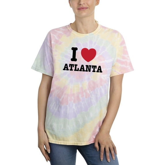 I Love Atlanta Tie-Dye Spiral Women -Smartprints Designs, Female Medium