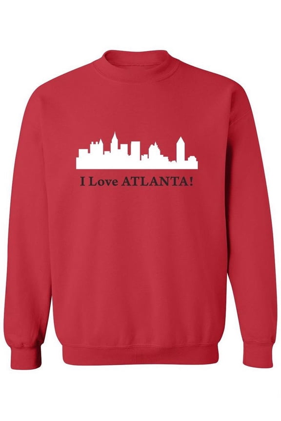 I Love Atlanta White Outline Sweatshirt Women -Image by Shutterstock, Female Small