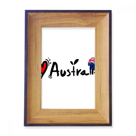 I Love Australia World Flag Heart Photo Frame Exhibition Display Art Desktop Painting