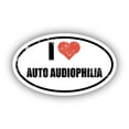 thumbnail image 1 of I Love Auto Audiophilia I Heart Euro Oval Sticker Vinyl 3M Decal 3 In x 5 In, 1 of 3