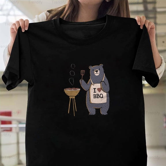 I Love BBQ Funny Grilling Sarcastic Humor Quote Graphic Unisex T-Shirt, up to size 5XL