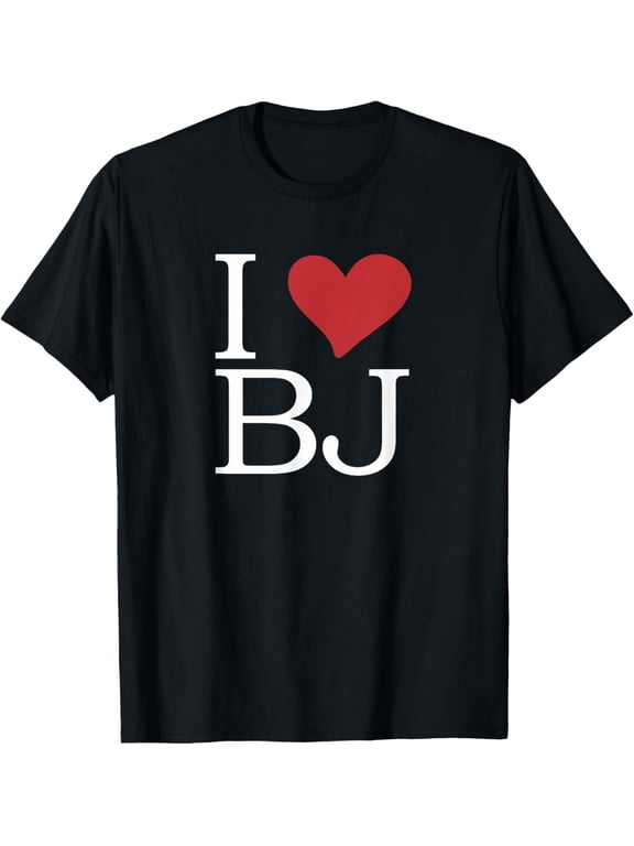 I Love BJ Heart Funny BJ Beijing Gift T-Shirt men and women can wear, black, white, gifts