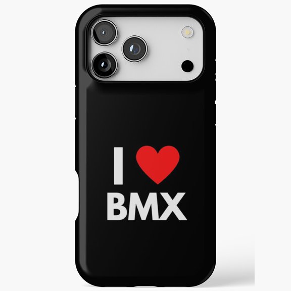I Love BMX Heart Cycling for iPhone Case 11 to 17 Pro Max