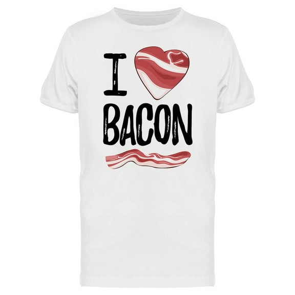 I Love Bacon Bacon Heart T-Shirt Men -Image by Shutterstock, Male Large