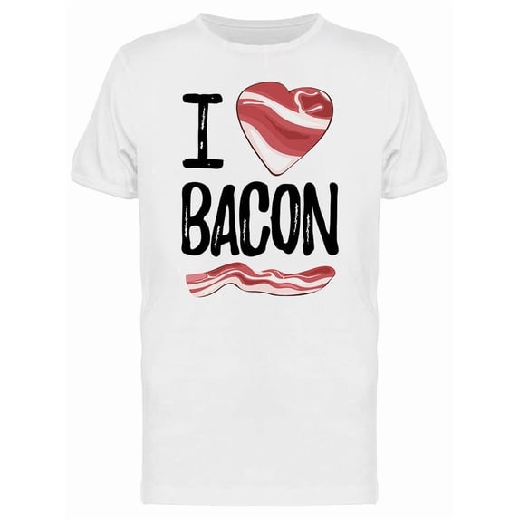 I Love Bacon Bacon Heart Tee Men's -Image by Shutterstock