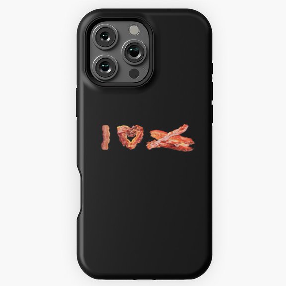 I Love Bacon Funny Foodie Pig Lover Phone Case for iPhone 16 15 14 13 12 11 Pro Max