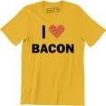 thumbnail image 1 of I Love Bacon Heart Food Graphic Gift Idea Cool Funny Novelty T-Shirt, 1 of 4