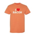 thumbnail image 1 of I Love Bacon Novelty Humor Graphic Tees Casual Apparel Sarcastic Tshirt Gift For Party Birthdays Food Lover Funny T Shirt For Men, 1 of 5