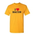thumbnail image 1 of I Love Bacon Novelty Humor Graphic Tees Casual Apparel Sarcastic Tshirt Gift For Party Birthdays Food Lover Funny T Shirt For Men, 1 of 5