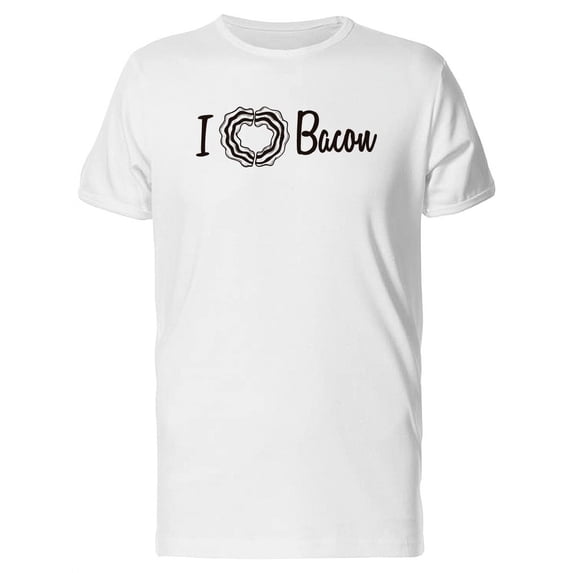 I Love Bacon With Bacon T-Shirt Men -Image by Shutterstock, Male Small