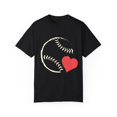 thumbnail image 1 of I Love Baseball Heart Baseball Mom Mamas Gift For Her Gift For Him Unisex Garment-Dyed T-shirt, 1 of 4